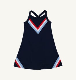 TBBC Prepletic Little Miss Tennis Dress Navy/Red/Blue