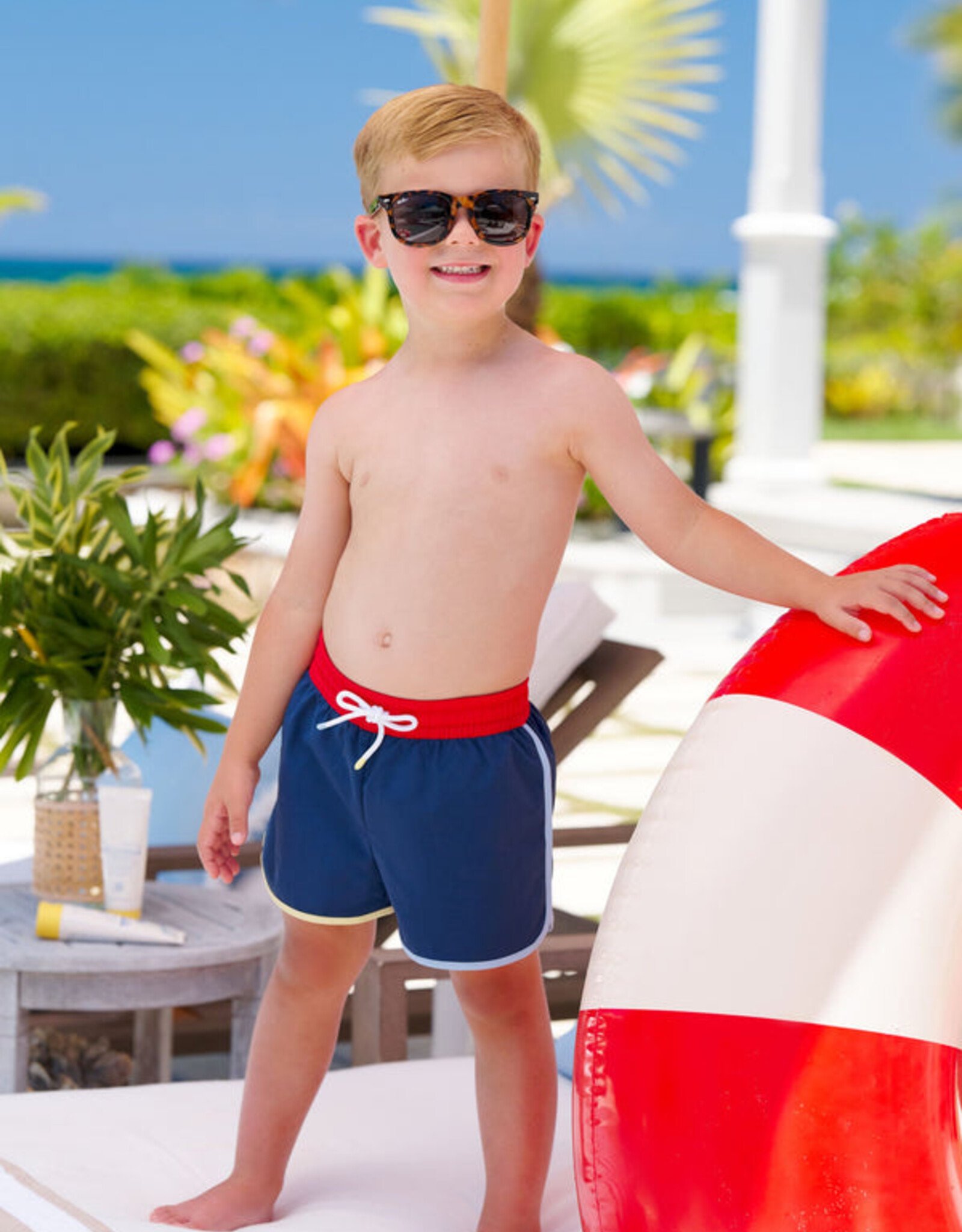 TBBC Tanner Swim Trunks Navy/Red/Blue