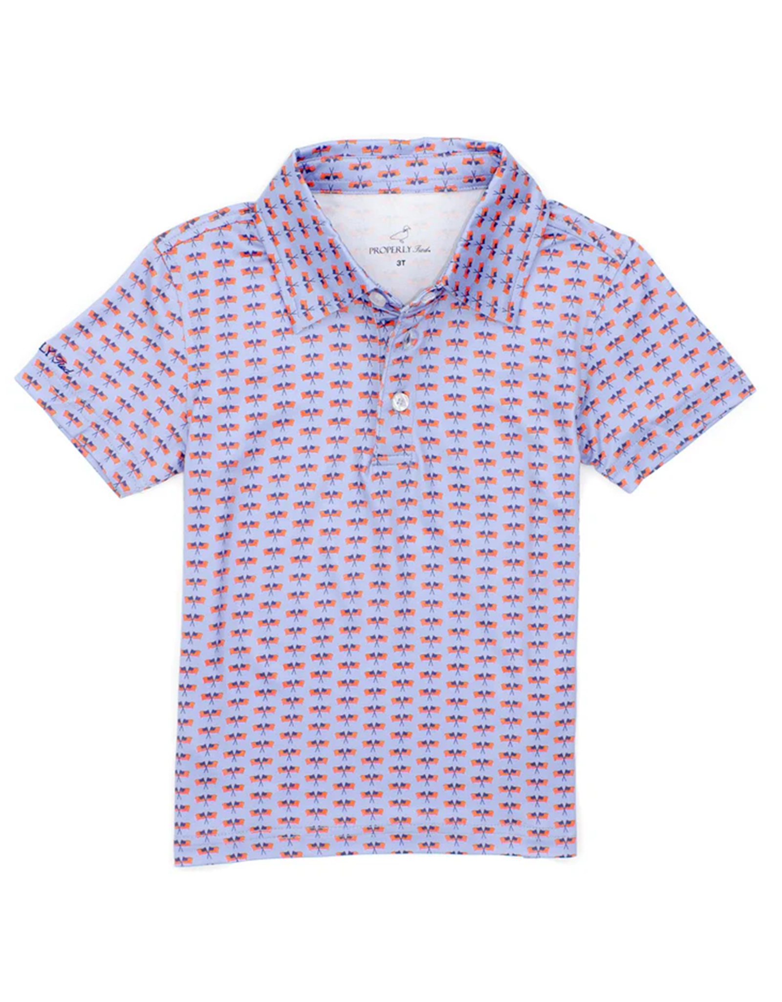 Properly Tied PT26 Inlet Polo Freedom Flag