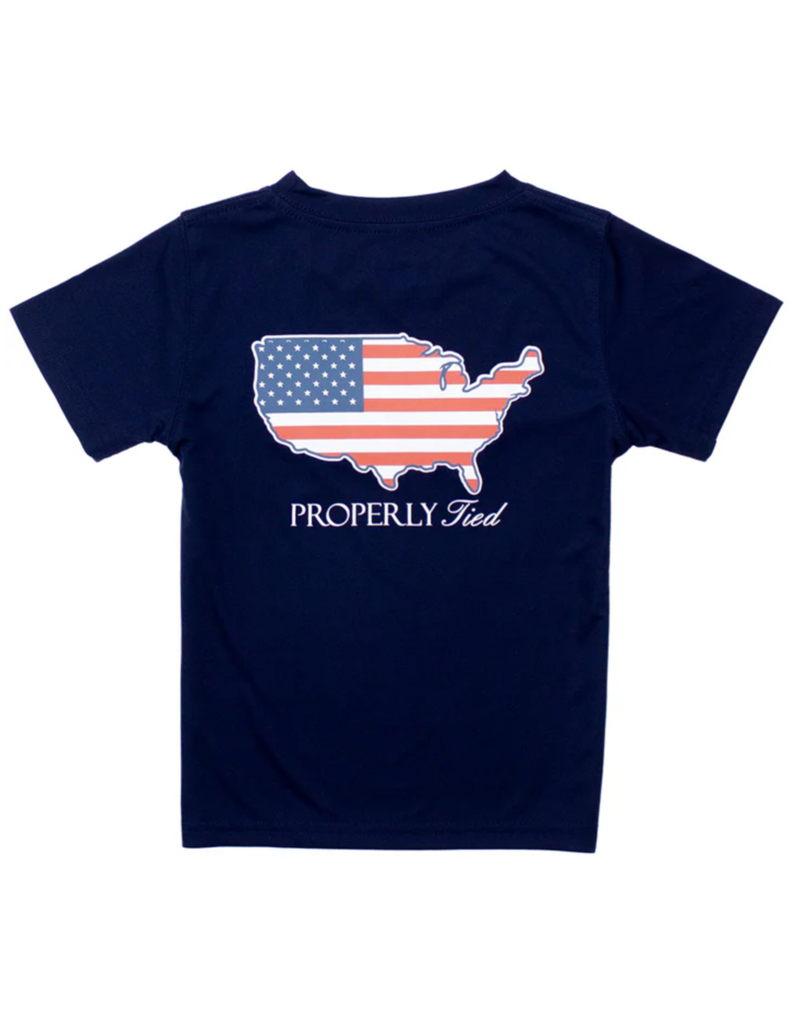 Properly Tied PT26 SS Performance Tee River Blue Old Glory