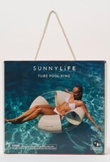 Sunnylife Tube Pool Ring Cotton Candy Stripe