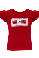 Anavini 316Q2 Flag Red Smocked Shirt