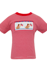 Anavini 513P Americana Puppy Red Stripe Smocked Shirt