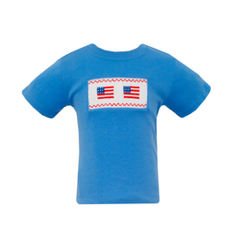 Anavini Flag Blue Smocked Shirt