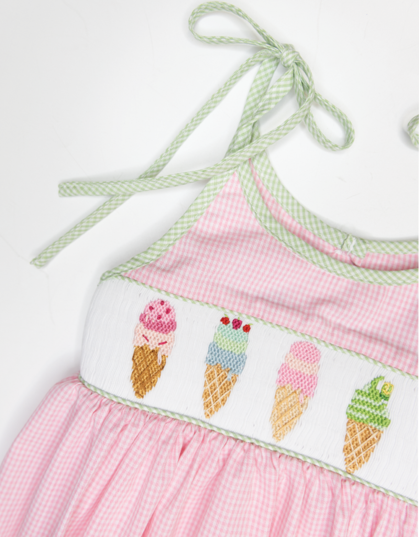 Lulu Bebe LBS26 Joy Smocked Ice Cream Bubble