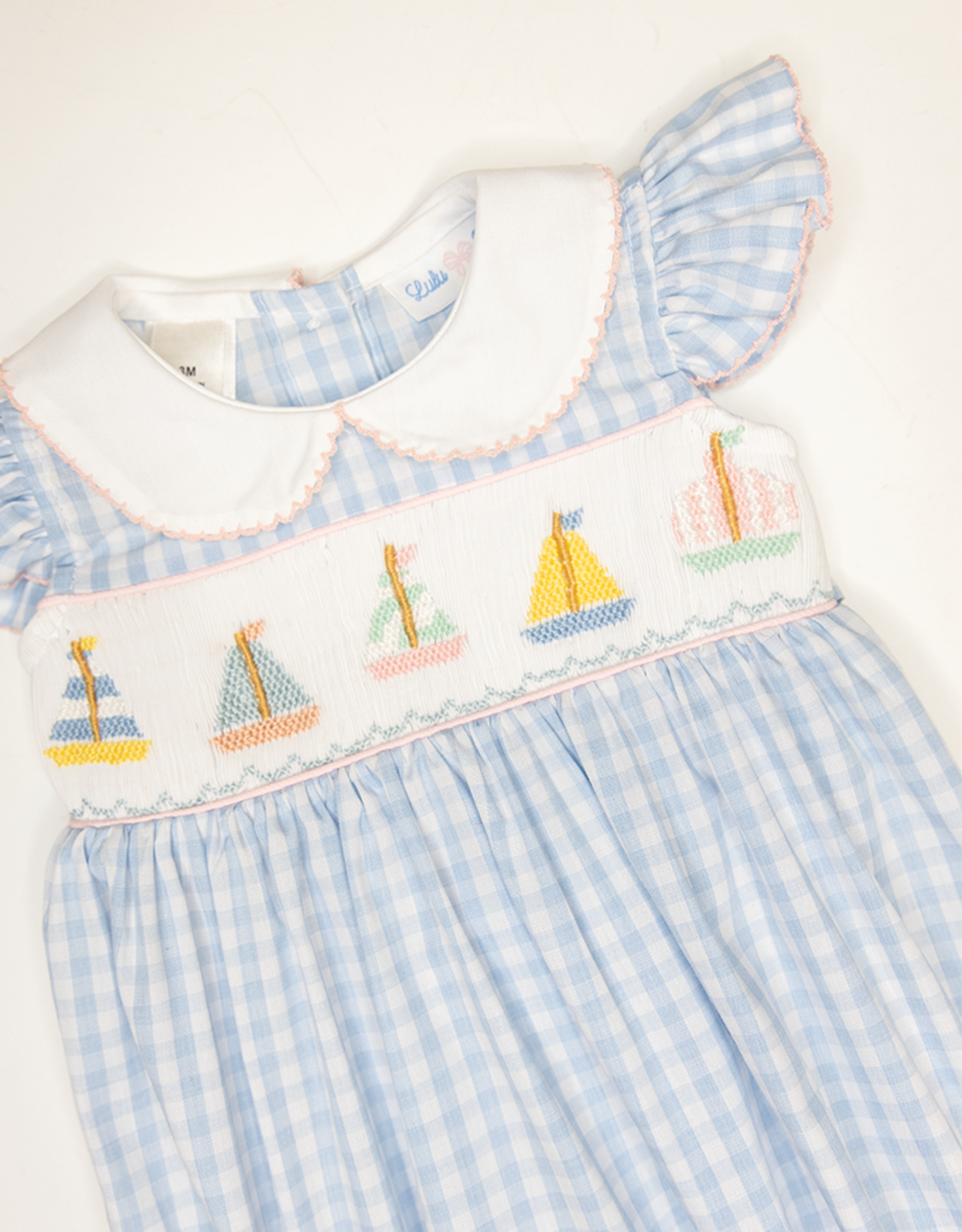 Lulu Bebe LBS26 Rosie Smocked Sailboat Bubble