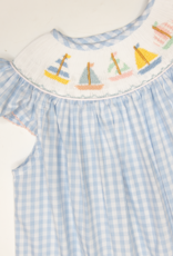 Lulu Bebe LBS26 Emma Smocked Sailboat Bishop Dress