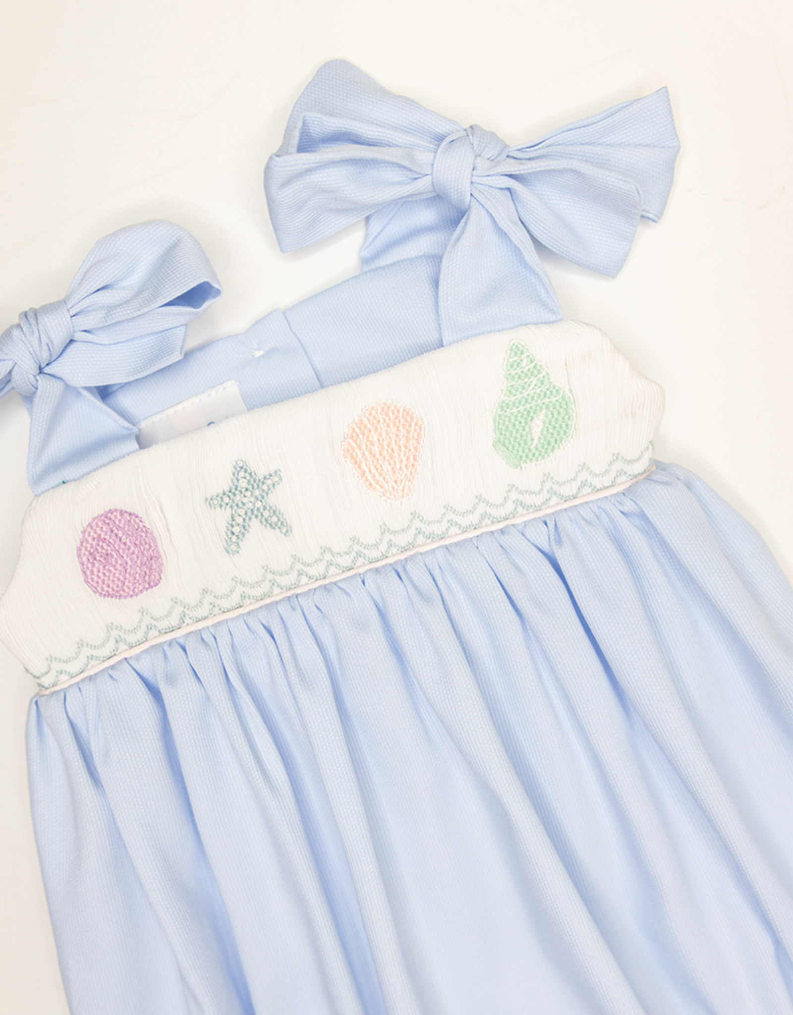 Lulu Bebe LBS26 Julie Smocked Seashell Bubble