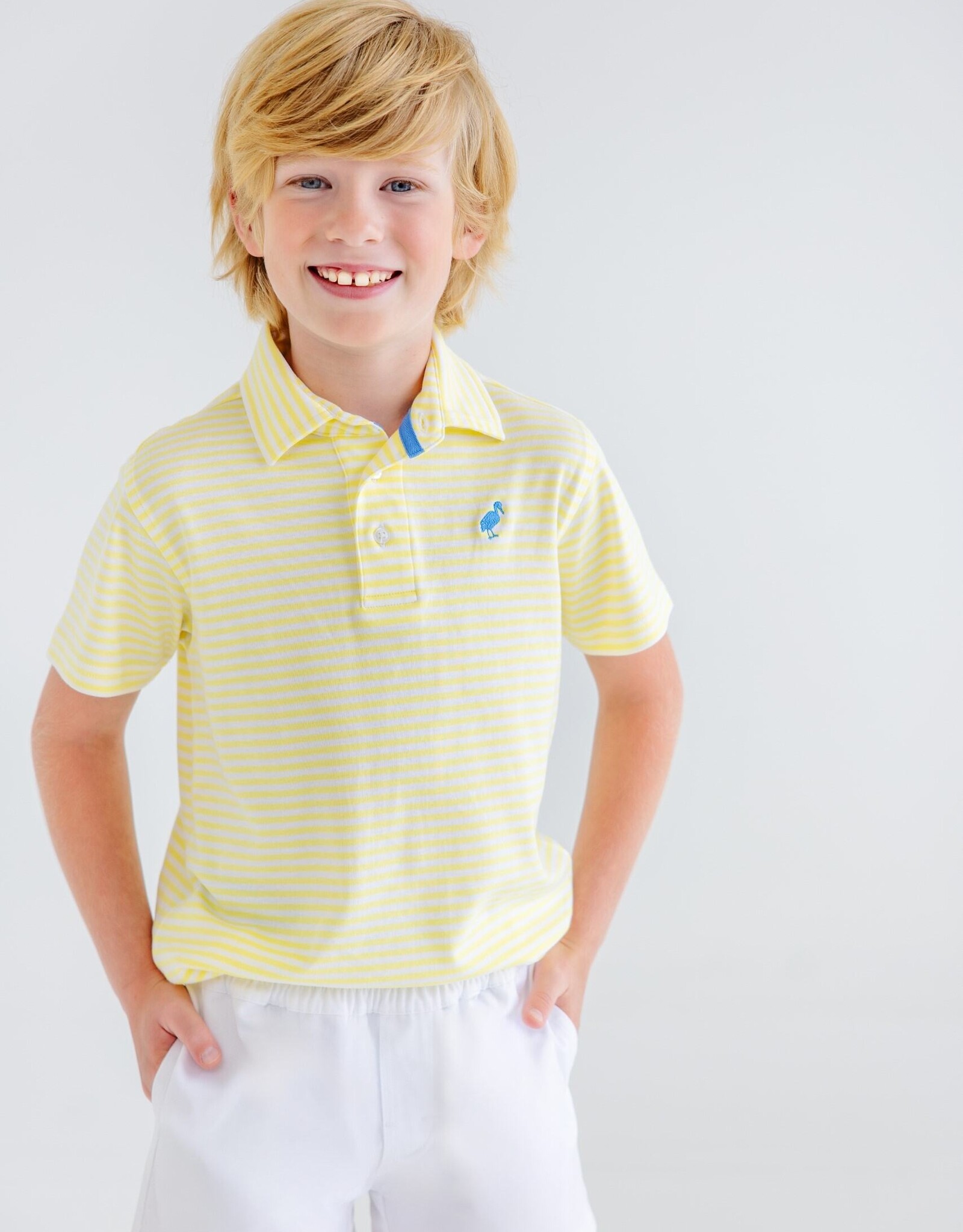 TBBC Prim Proper Polo Lake Worth Yellow Stripe/Blue