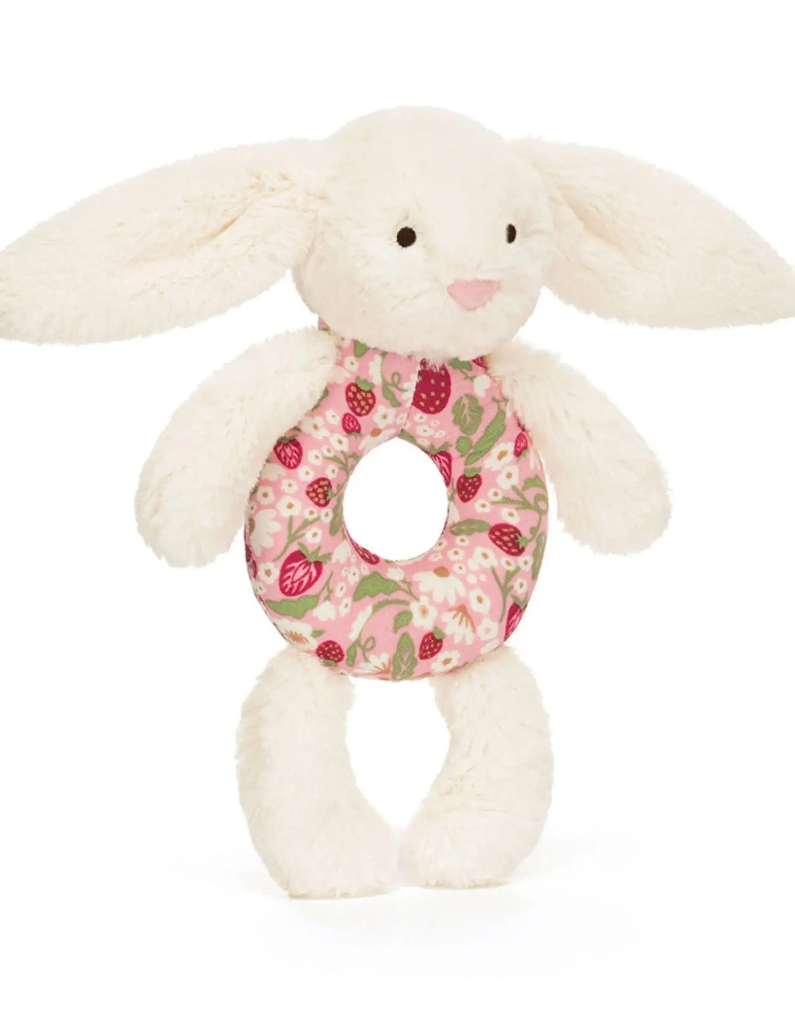 Jellycat Blossom Cream Berry Bunny Ring Rattle