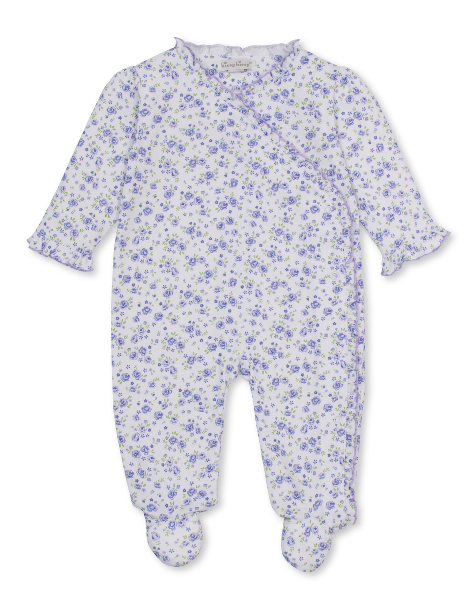Kissy Kissy Cottage Roses LILAC Footie