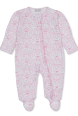 Kissy Kissy Delicate Blooming Bows PINK  Zip Footie