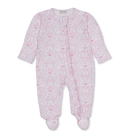Kissy Kissy Delicate Blooming Bows PINK  Zip Footie