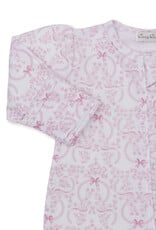 Kissy Kissy Delicate Blooming Bows PINK  Zip Footie