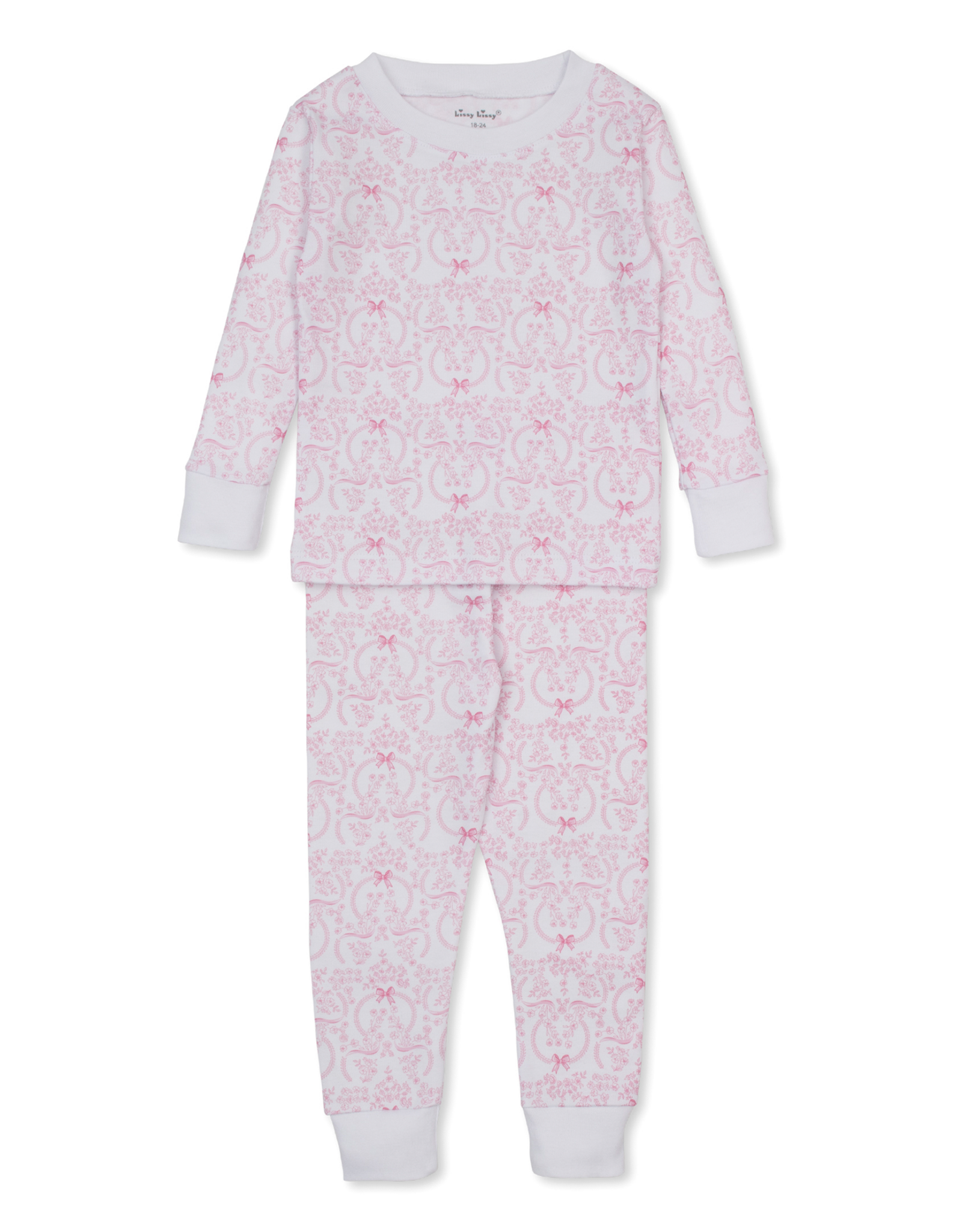Kissy Kissy Delicate Blooming Bows PINK 2 pc PJ