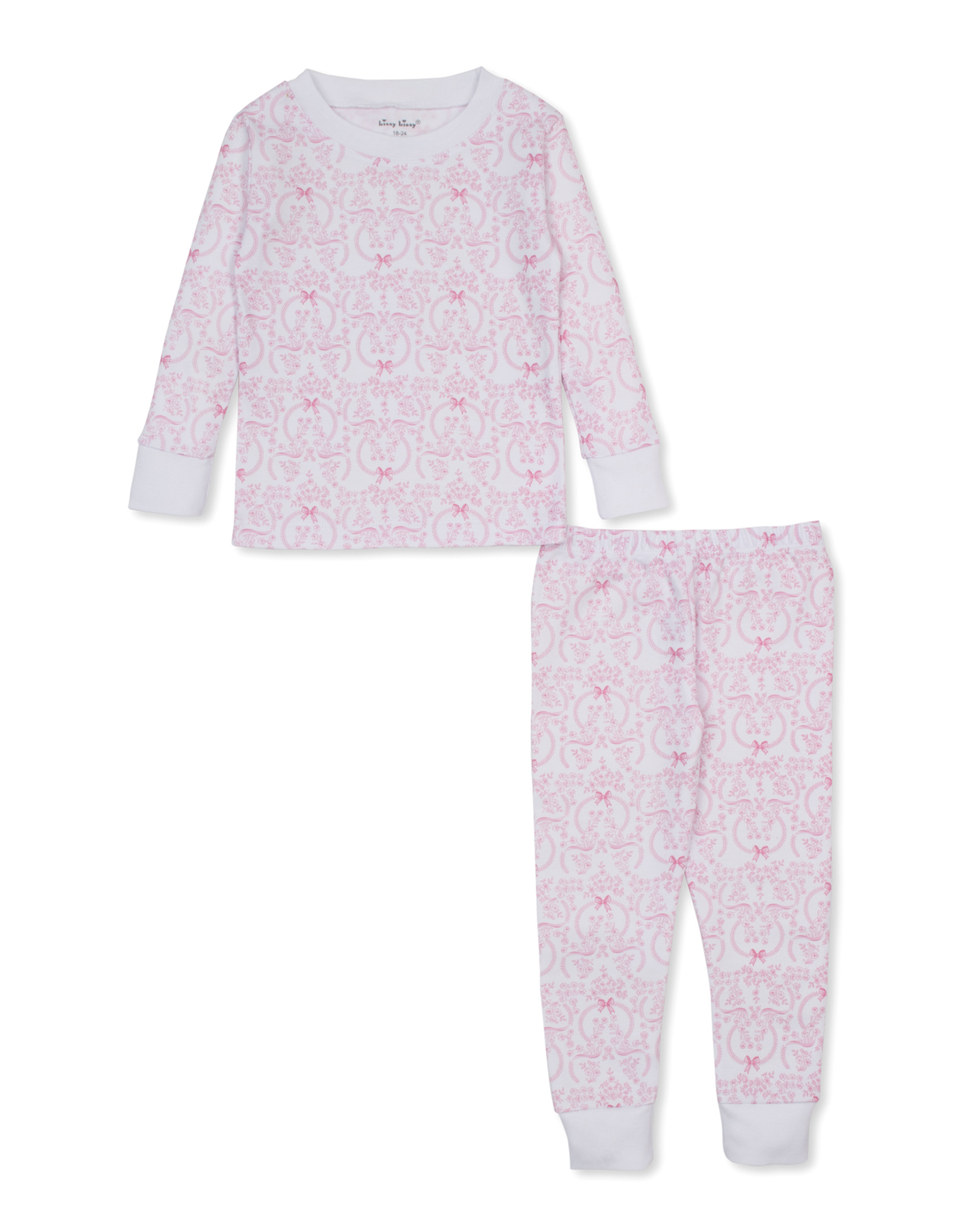 Kissy Kissy Delicate Blooming Bows PINK 2 pc PJ