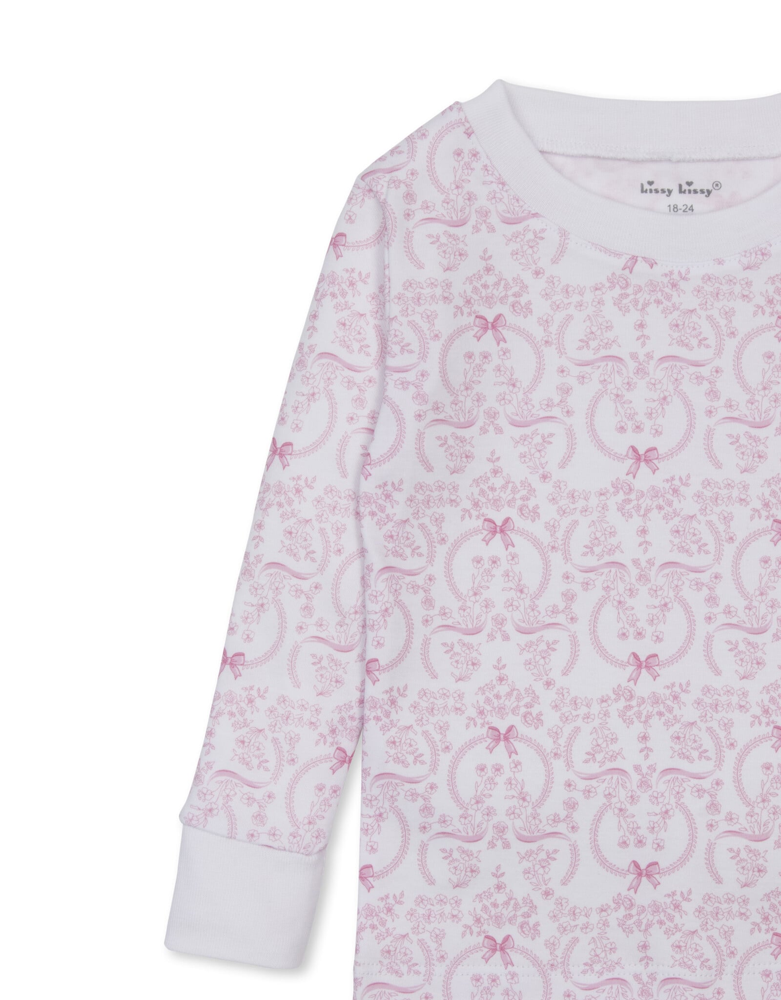 Kissy Kissy Delicate Blooming Bows PINK 2 pc PJ