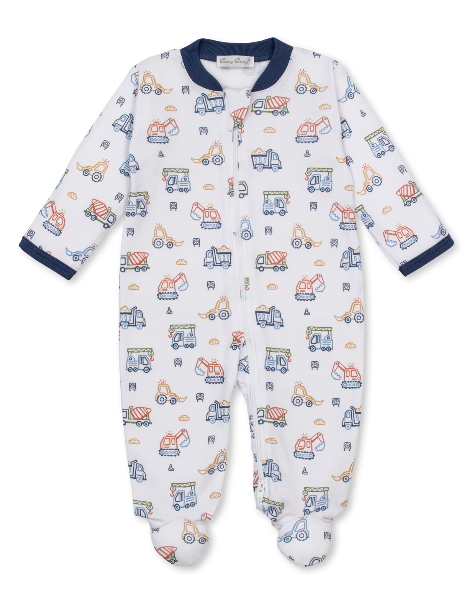 Kissy Kissy Construction Demo Zip Footie