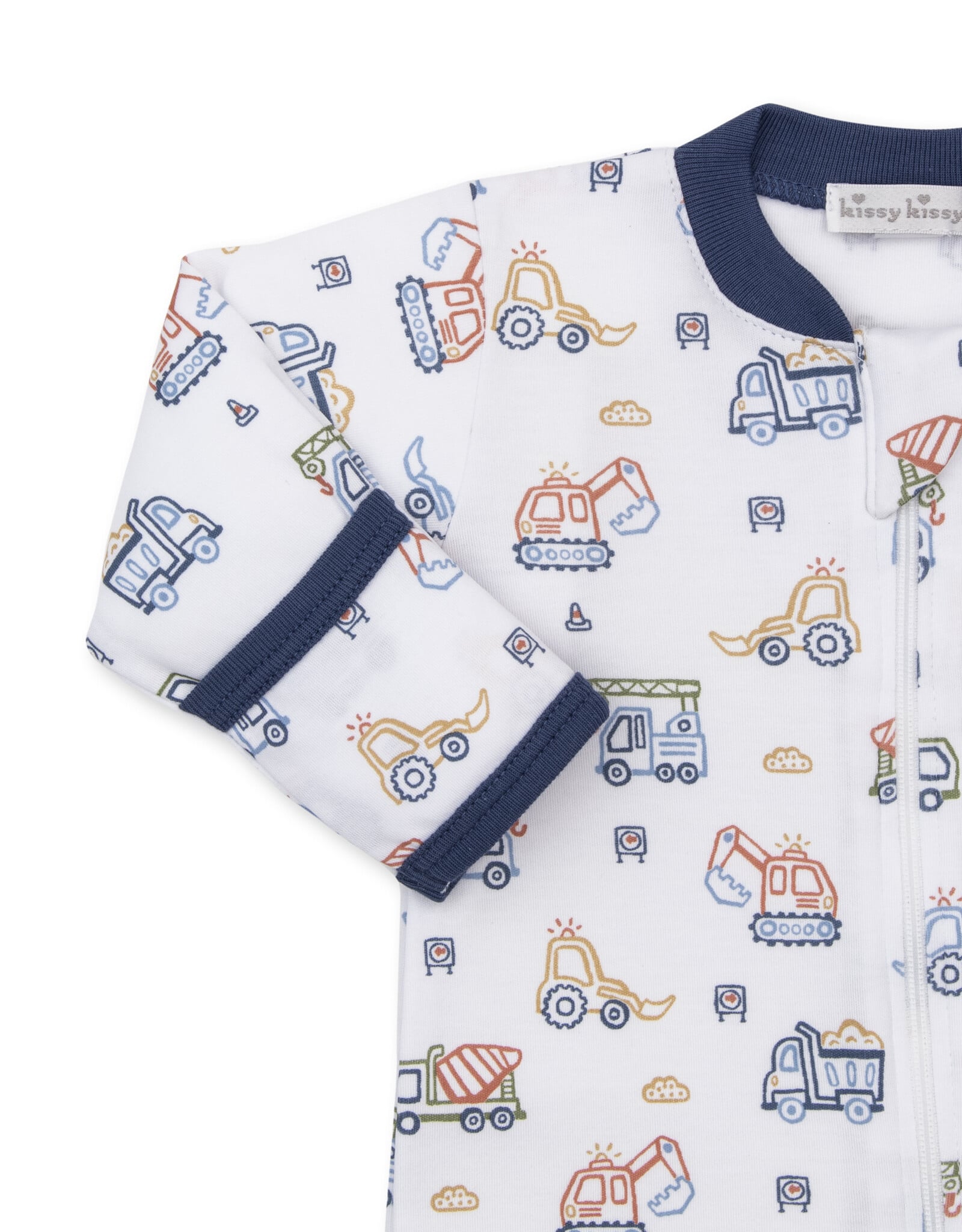 Kissy Kissy Construction Demo Zip Footie
