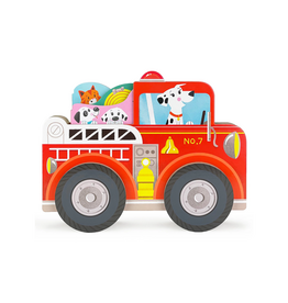 Cottage Door Press Fire Truck Tales Interactive Rolling Slipcase with 3 Books