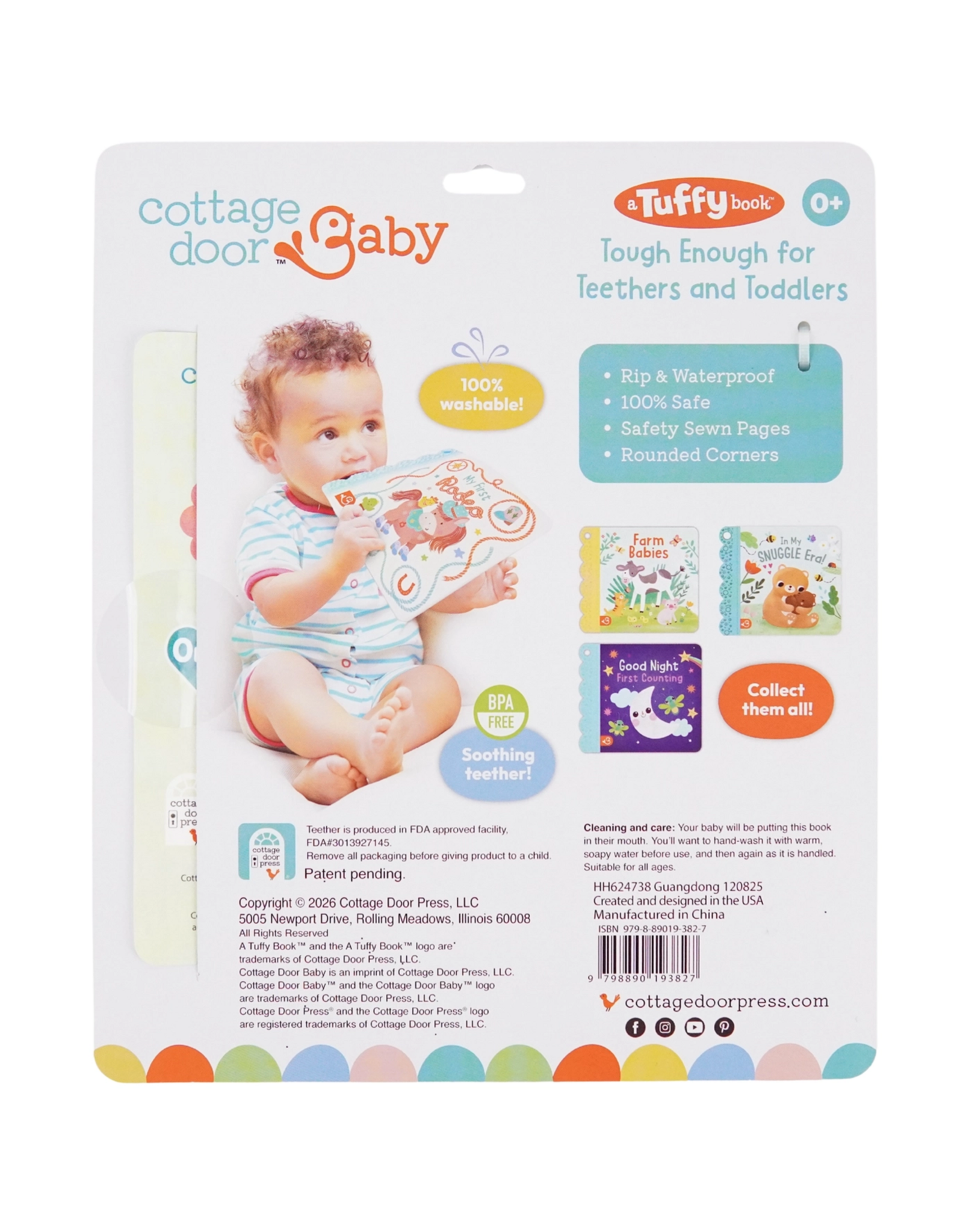 Cottage Door Press Tuffy Teether Indestructible book My First Rodeo