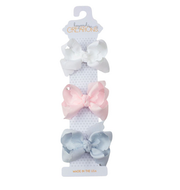Beyond Creations 3 pack 3" bow set Pastel