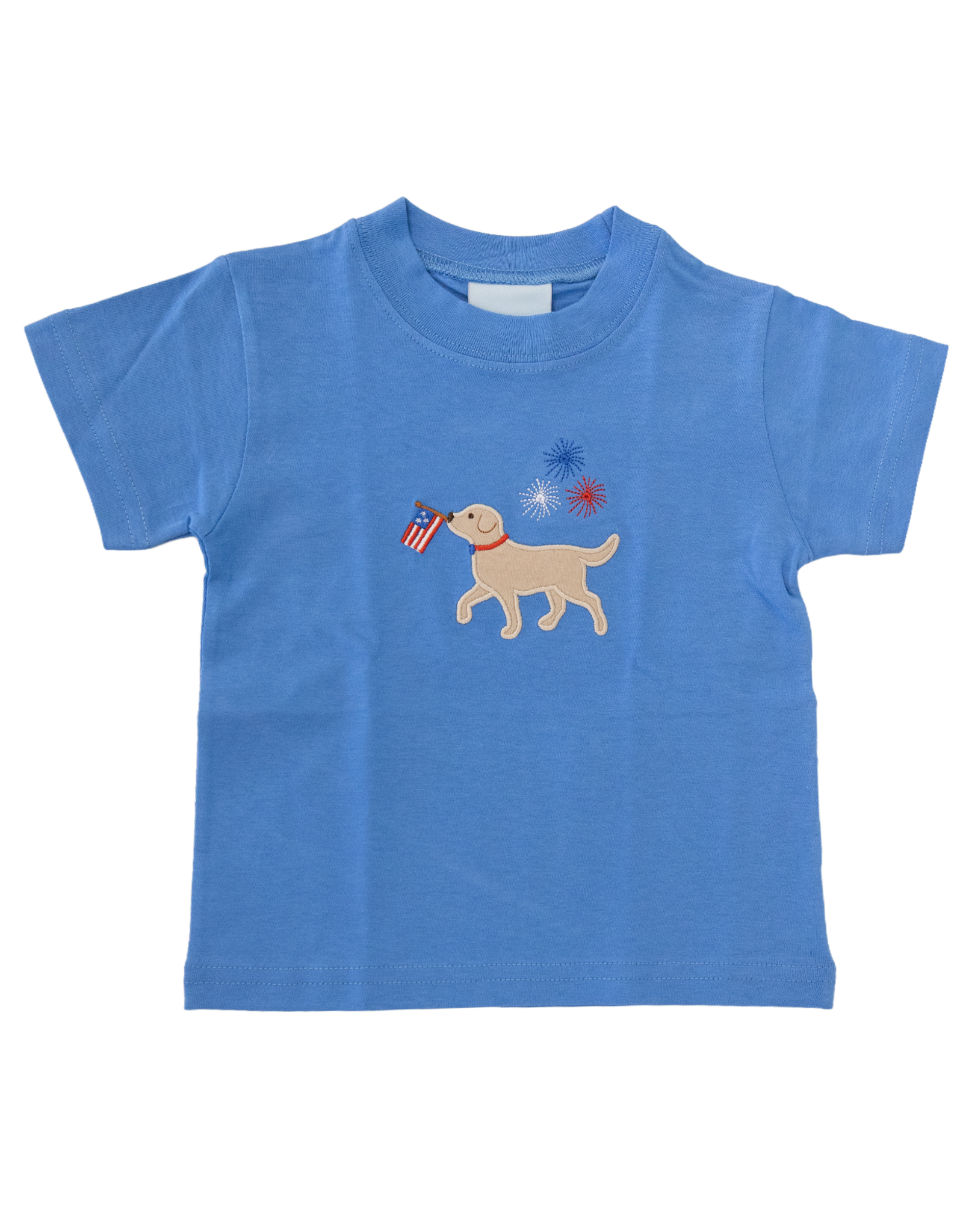 The Smiley Crab S26 SS Shirt Blue Fireworks Puppy