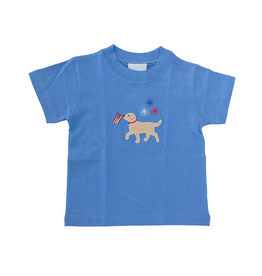The Smiley Crab Short Sleeve Shirt Blue Fireworks Puppy