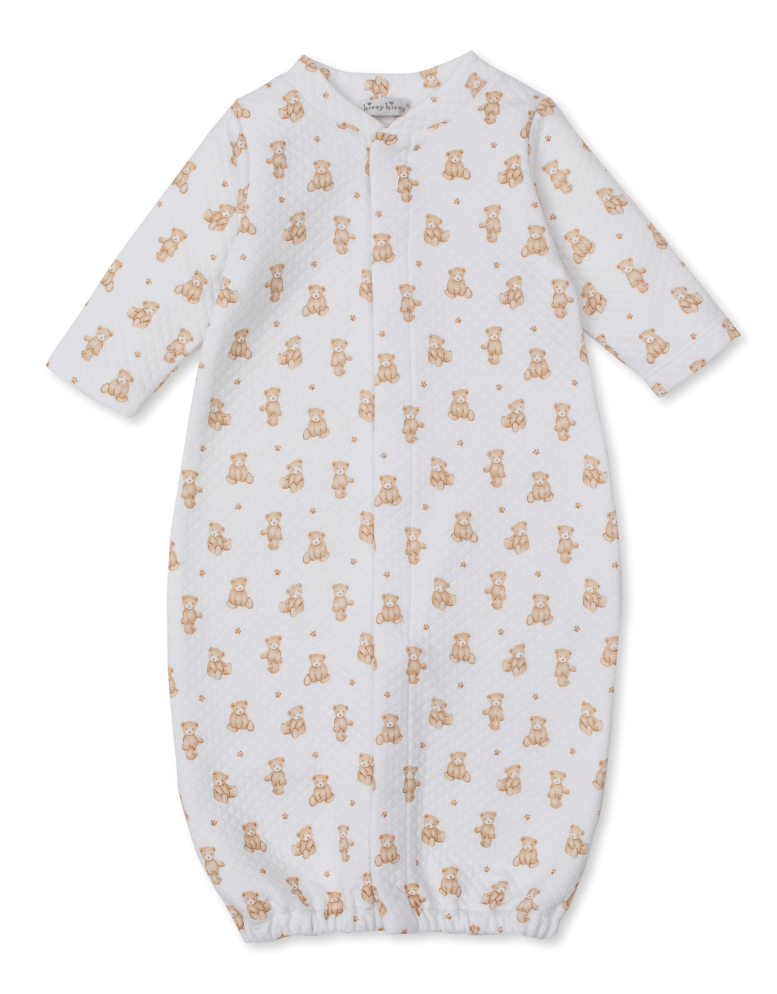 Kissy Kissy Teddy Bears Tan Print Converter Gown