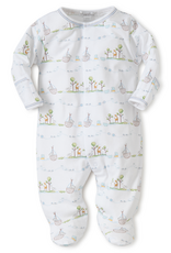 Kissy Kissy Noah's Print Footie Blue