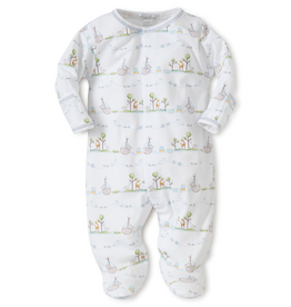Kissy Kissy Noah's Print Footie Blue