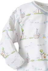Kissy Kissy Noah's Print Footie Blue