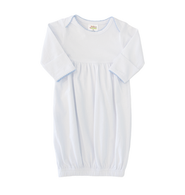 Zsa Zsa & Lolli Picot Trim Baby Gown BLUE
