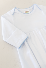 Zsa Zsa & Lolli ZZL Picot Trim Baby Gown BLUE
