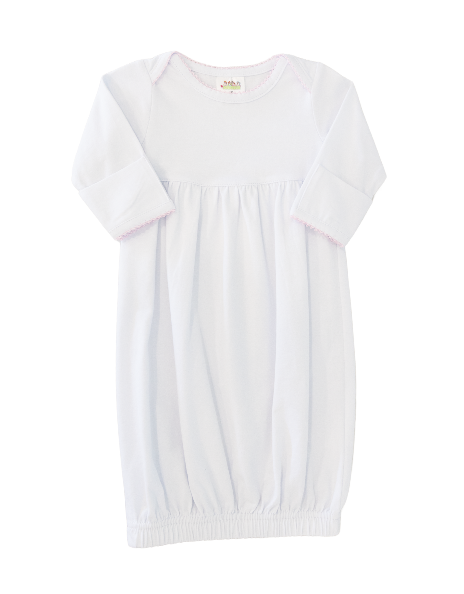 Zsa Zsa & Lolli ZZL Picot Trim Baby Gown PINK