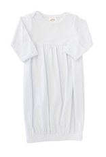 Zsa Zsa & Lolli ZZL Picot Trim Baby Gown WHITE