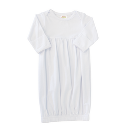 Zsa Zsa & Lolli Picot Trim Baby Gown WHITE