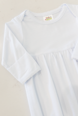 Zsa Zsa & Lolli ZZL Picot Trim Baby Gown WHITE