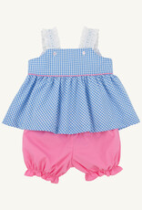 TBBC Babs Bloomer Set Sunrise Blvd Blue Mini Gingham/Hamptons Hot Pink