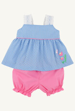 TBBC Babs Bloomer Set Sunrise Blvd Blue Mini Gingham/Hamptons Hot Pink