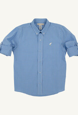 TBBC Dean List Dress Shirt Rolled Sleeves Sunrise Blvd Blue Mini Gingham