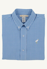 TBBC Dean List Dress Shirt Rolled Sleeves Sunrise Blvd Blue Mini Gingham