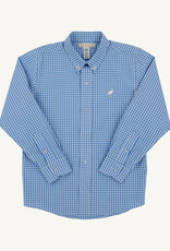 TBBC Dean List Dress Shirt Rolled Sleeves Sunrise Blvd Blue Mini Gingham