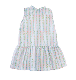 James and Lottie Sydney Dropwaist Dress Pink Blue Floral
