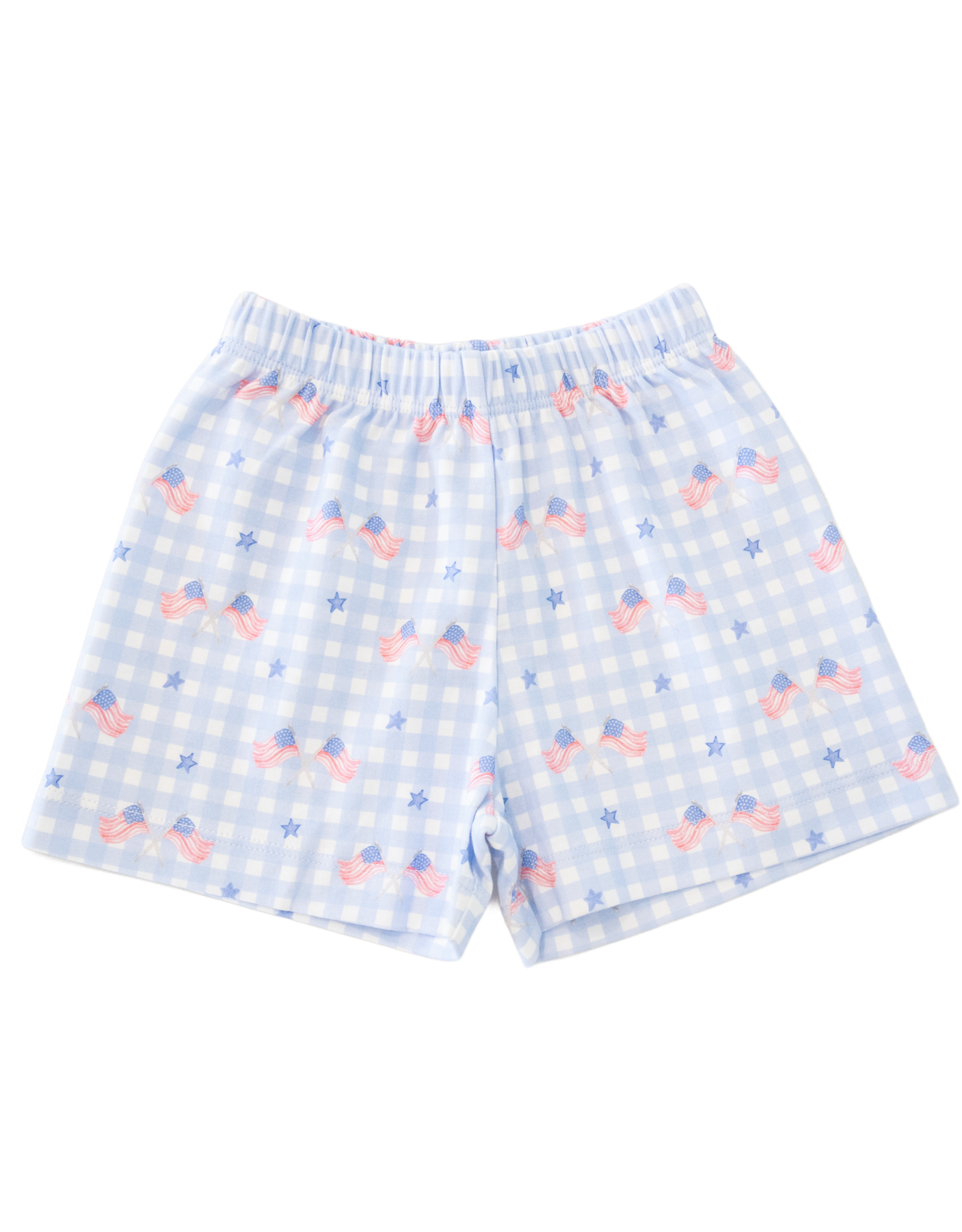 James and Lottie JL26 Patriotic Gingham Knit Conrad Short