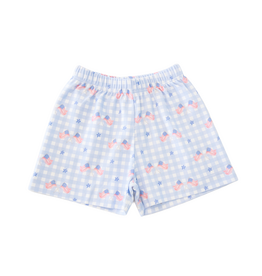 James and Lottie Patriotic Gingham Knit Conrad Short