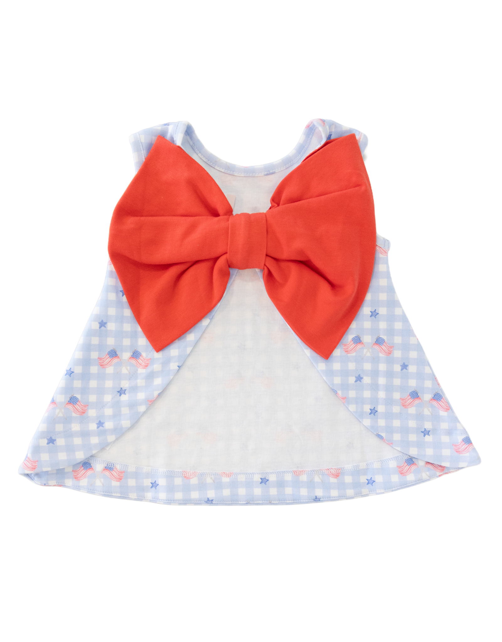 James and Lottie JL26 Lottie Bloomer Set Patriotic Gingham Knit