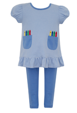Claire and Charlie 5001N Crayon Tunic/Legging Set