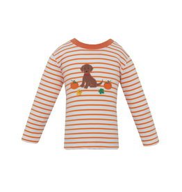 Claire and Charlie Fall Puppy Applique Shirt