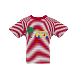 Claire and Charlie School Bus Applique Shirt